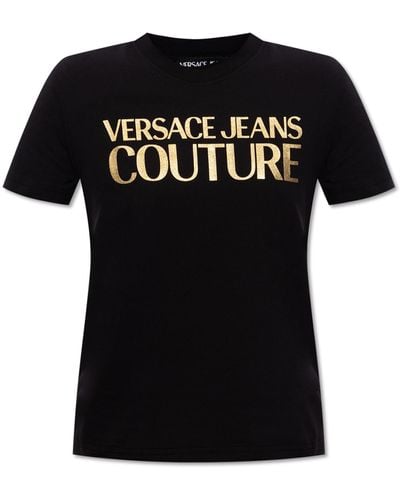 Versace Jeans Couture Logo Thick Foil T-Shirt - Black