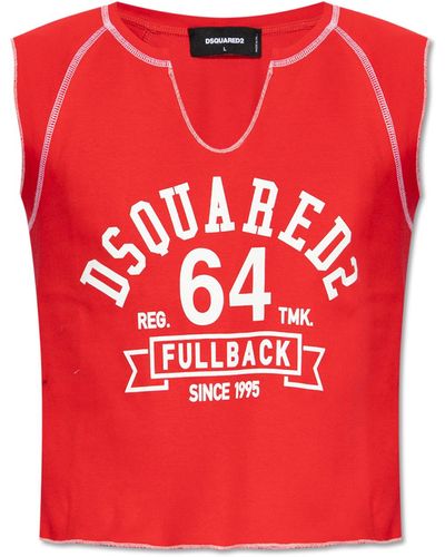 DSquared² Sleeveless T-shirt, - Red