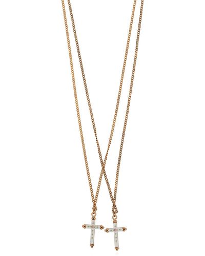 DSquared² Double Necklace, - Metallic