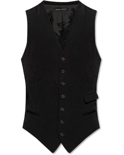 Yohji Yamamoto Single-Breasted Vest - Black