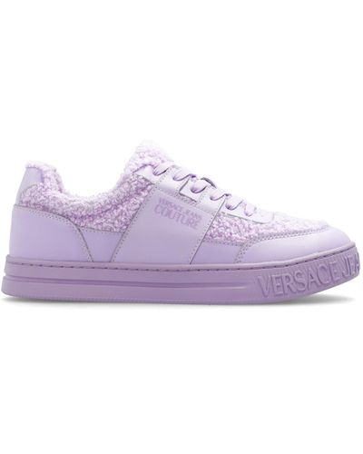 Versace Sneakers With Logo - Purple