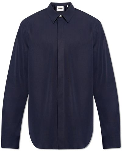Jil Sander Cotton Shirt, - Blue