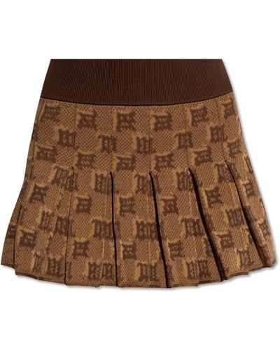 MISBHV Monogrammed Skirt - Brown