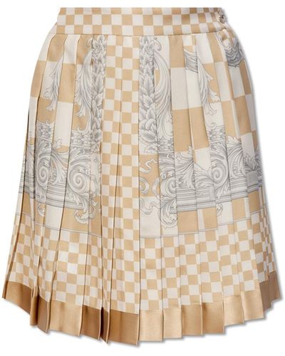 Versace Pleated Skirt, - White