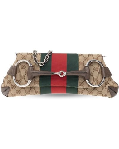 Gucci 'horsebit Chain' Handbag - Natural