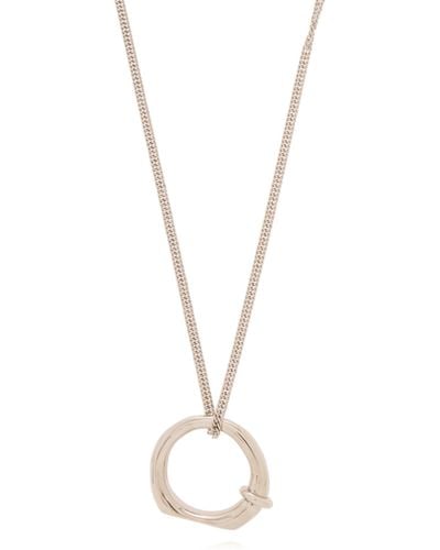 Jil Sander Brass Necklace, - Metallic