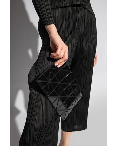 Bao Bao Issey Miyake Branded Clutch With Geometrical Pattern, - Black