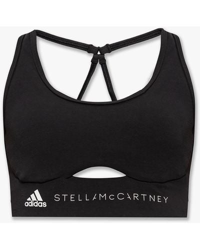 adidas By Stella McCartney Sports Bra With Logo - Black
