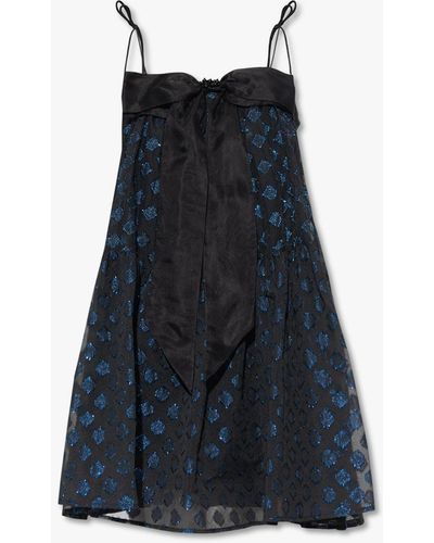 Custommade• 'jindra' Silk Dress - Blue