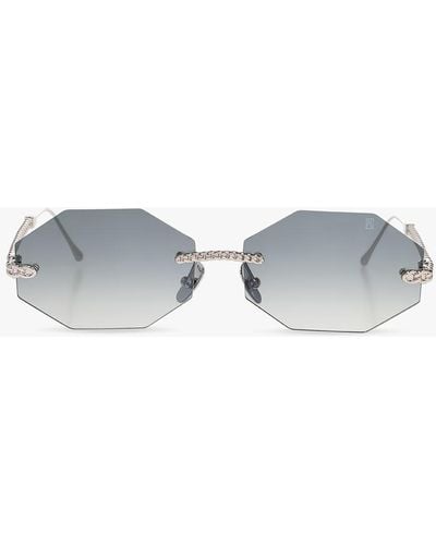 Anna Karin Karlsson 'chain Nest' Sunglasses, - Metallic