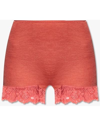 Hanro Ribbed Boxers - Red