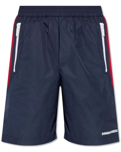 DSquared² Shorts With Logo, - Blue