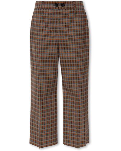 PS by Paul Smith Checked Trousers - Brown