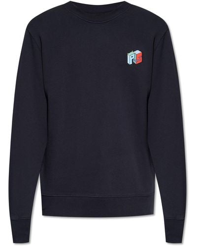 PS by Paul Smith Logo-Embroidered Sweatshirt - Blue