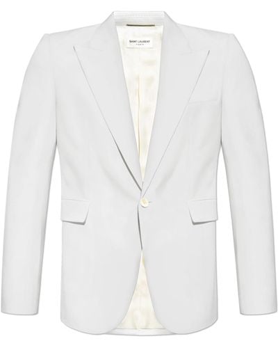 Saint Laurent Wool Blazer, - White