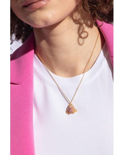 Kate Spade Necklace With A Frog-Shaped Pendant - Pink