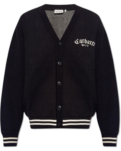 Carhartt Cardigan With Logo, - Blue