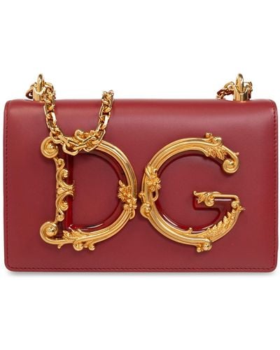 Dolce & Gabbana 'dg Girls' Shoulder Bag, - Red