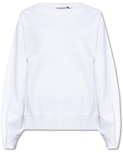 AllSaints 'address' Sweatshirt With Logo - White