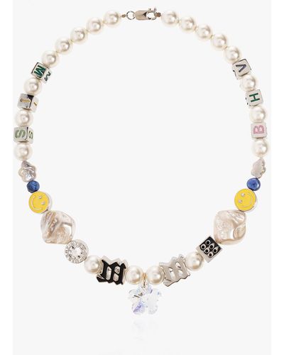 MISBHV 'la Beaded' Choker, - White