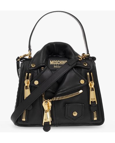 Moschino Leather Shoulder Bag - Black
