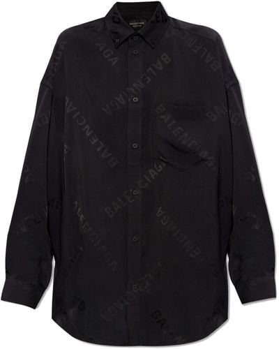 Balenciaga Oversize Shirt, - Black