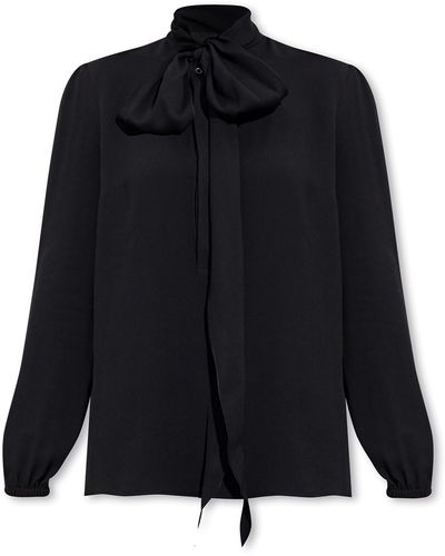 DSquared² Top With Decorative Tie Detail - Black