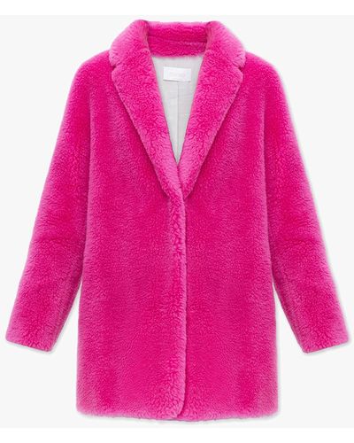 Yves Salomon Short Wool Coat - Pink