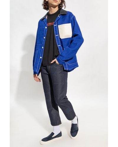 Junya Watanabe Jeans With Patches - Blue