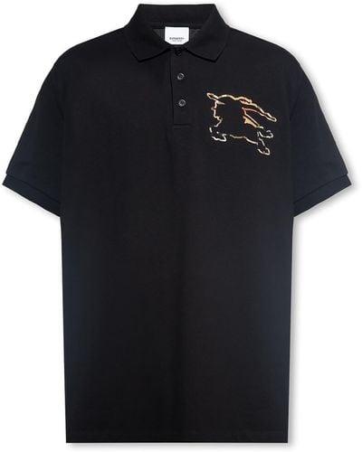 Burberry 'winsley' Polo Shirt, - Black