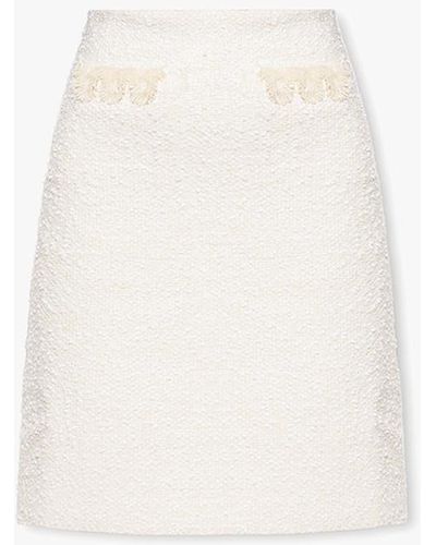 Lanvin Tweed Skirt - White