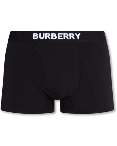 Burberry Cotton Boxer Shorts - Black