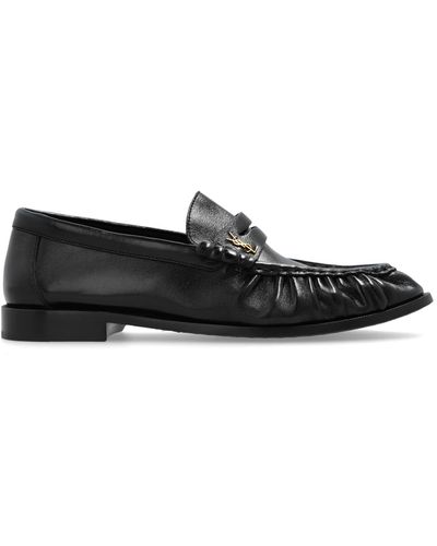 Saint Laurent Leather Loafers - Black