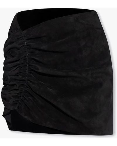 The Mannei ‘Wishaw’ Suede Skirt - Black