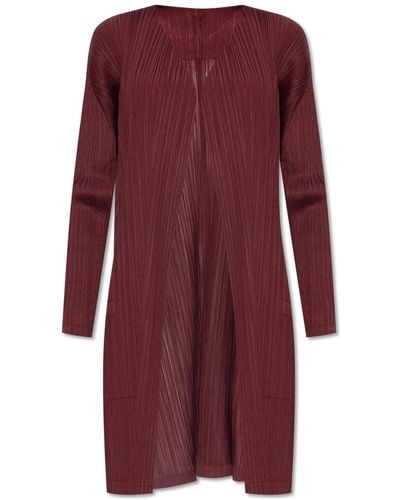 Pleats Please Issey Miyake Pleated Cardigan - Purple