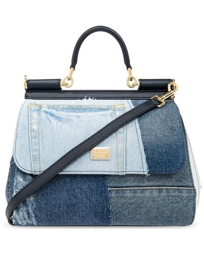 Dolce & Gabbana Sicily Shoulder Bag, - Blue