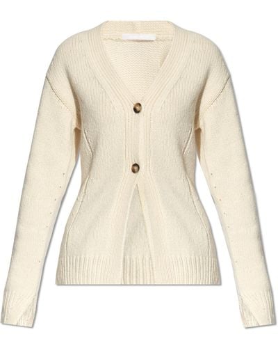 Helmut Lang Cardigan With Buttons, - Natural