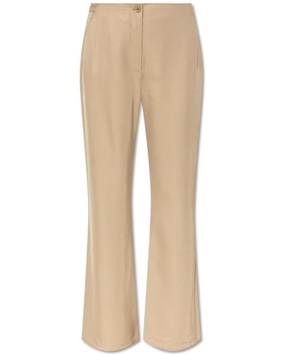 By Malene Birger Pleat-Front Trousers - Natural