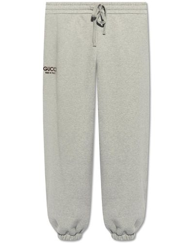 Gucci Joggers With Logo, - Grey