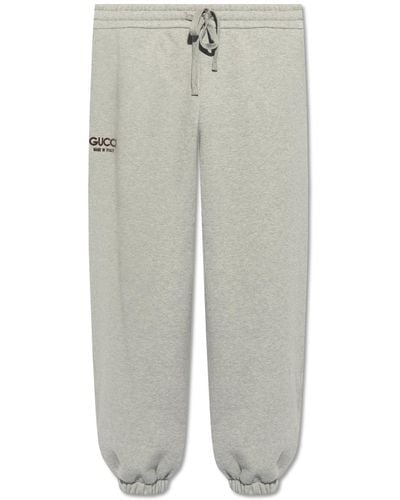 Gucci Joggers With Logo, - Grey