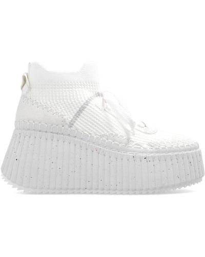 Chloé Nama Wedge Sneakers - White