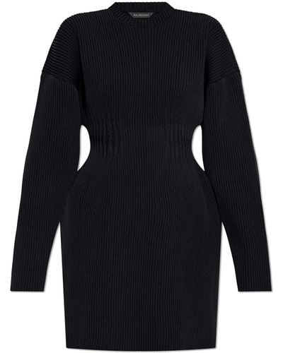 Balenciaga Striped Dress - Black