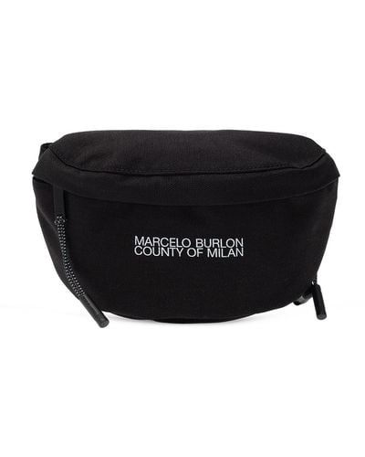 Marcelo Burlon Branded Belt Bag - Black