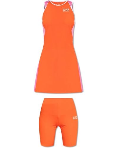 EA7 Dress & Leggings Set, - Orange