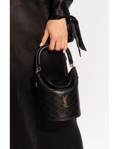 Saint Laurent 'gaby' Bucket Bag, - Black