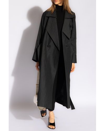 Issey Miyake Oversize Trench Coat, - Black