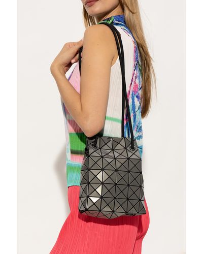 Bao Bao Issey Miyake Shoulder Bag With Geometrical Pattern - Black