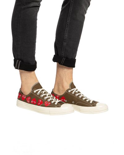 COMME DES GARÇONS PLAY Cdg Play X Converse Unisex Chuck Taylor All Star Multi Heart Low-top Sneakers - Green