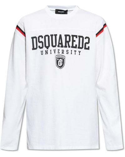 DSquared² T-shirt With Long Sleeves, - White