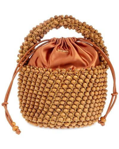 Cult Gaia ‘Cora Mini’ Bucket Handbag - Orange